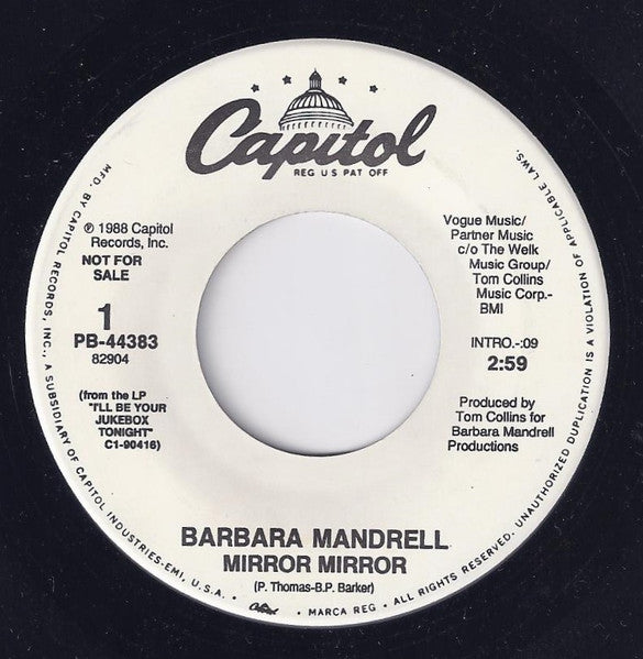 Barbara Mandrell : MIrror Mirror (7", Promo)