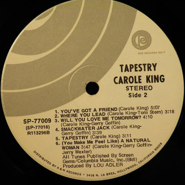 Carole King : Tapestry (LP, Album, Club, Gat)