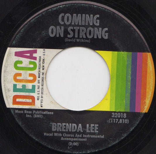 Brenda Lee : Coming On Strong / You Keep Coming Back To Me (7", Single, Pin)