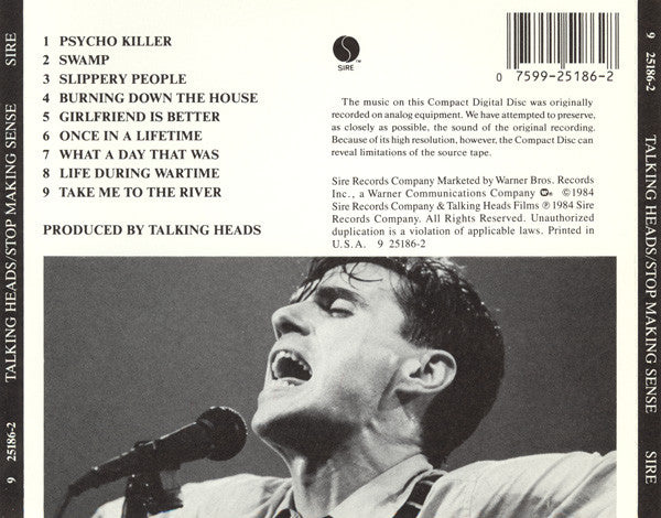 Talking Heads : Stop Making Sense (CD, Album)