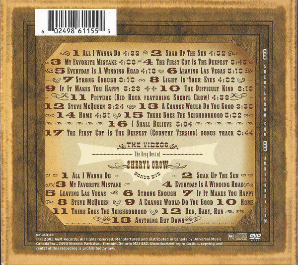 Sheryl Crow : The Very Best Of Sheryl Crow (CD, Comp + DVD-V, Comp)