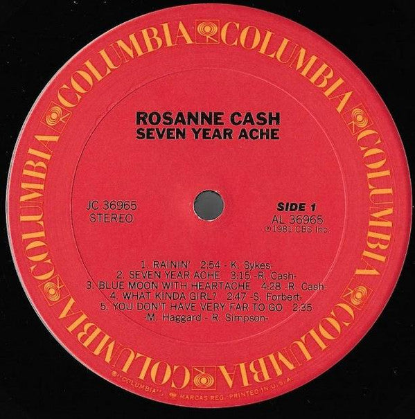 Rosanne Cash : Seven Year Ache (LP, Album, San)