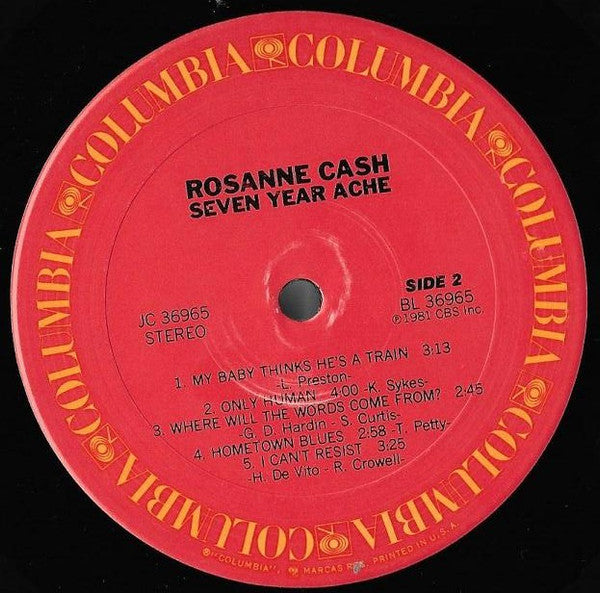 Rosanne Cash : Seven Year Ache (LP, Album, San)