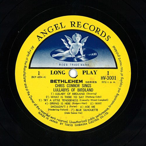 Chris Connor : Sings Lullabys of Birdland (LP, Mono)