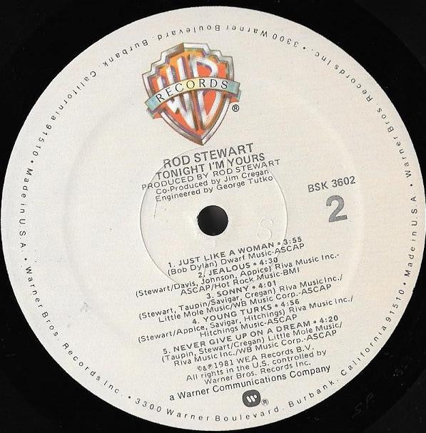 Rod Stewart : Tonight I'm Yours (LP, Album, Spe)