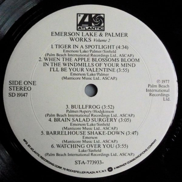 Emerson Lake & Palmer* : Works (Volume 2) (LP, Album, Bes)
