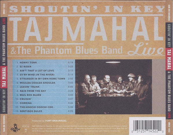 Taj Mahal & The Phantom Blues Band : Shoutin' In Key (Live) (CD, Album)