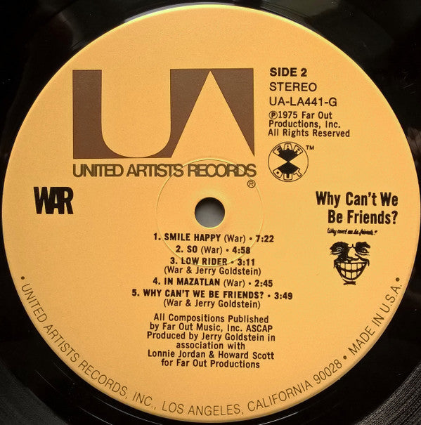 War : Why Can't We Be Friends? (LP, Album)