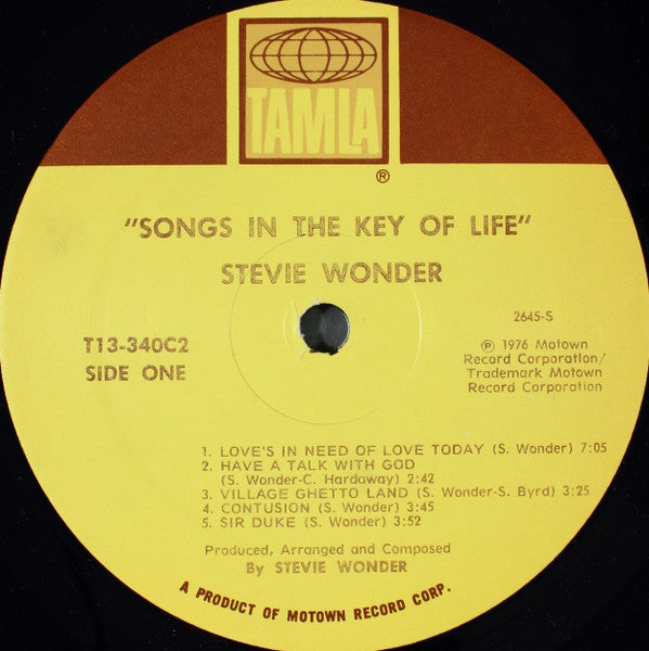 Stevie Wonder : Songs In The Key Of Life (2xLP, Sup + 7", EP + Album, Gat)
