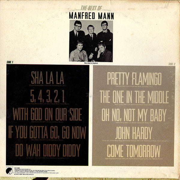 Manfred Mann : The Best Of Manfred Mann (LP, Comp, RE)
