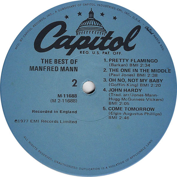 Manfred Mann : The Best Of Manfred Mann (LP, Comp, RE)
