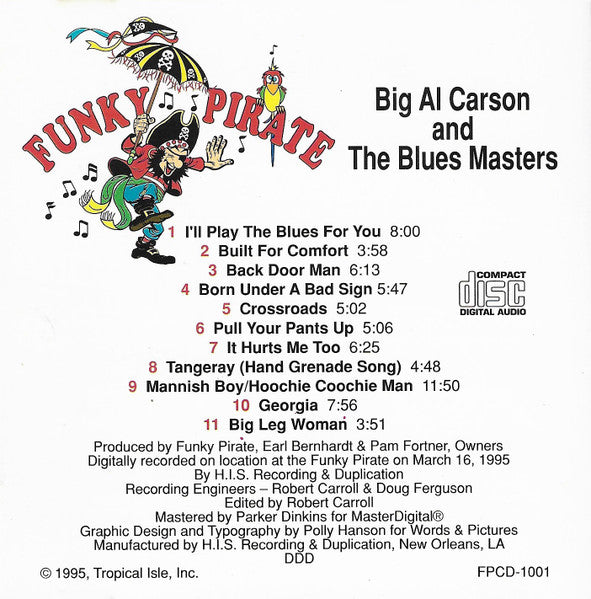 Big Al Carson And The Blues Masters : Live At The Funky Pirate (CD, Album)
