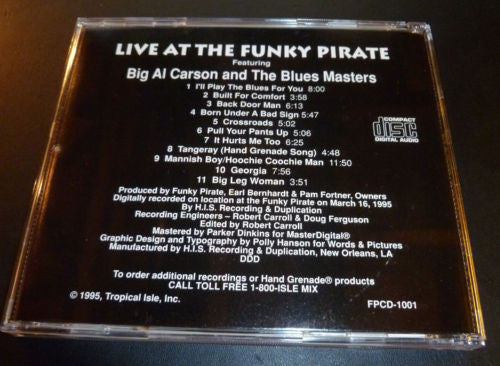 Big Al Carson And The Blues Masters : Live At The Funky Pirate (CD, Album)