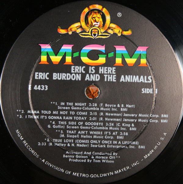 Eric Burdon & The Animals : Eric Is Here (LP, Album, Mono, Wad)