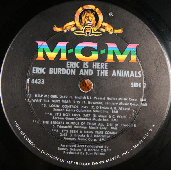 Eric Burdon & The Animals : Eric Is Here (LP, Album, Mono, Wad)