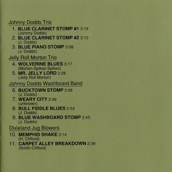Johnny Dodds : Blue Clarinet Stomp (CD, Comp, RM)