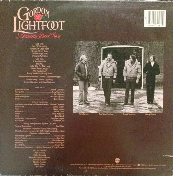 Gordon Lightfoot : Dream Street Rose (LP, Album, Jac)