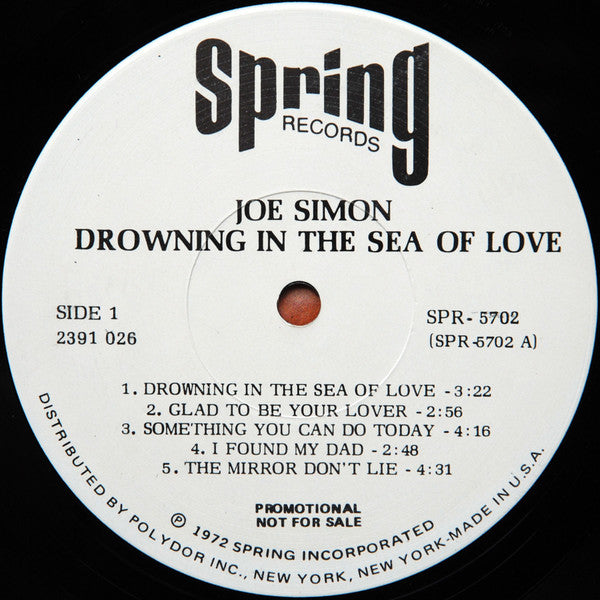 Joe Simon : Drowning In The Sea Of Love (LP, Album, Promo)