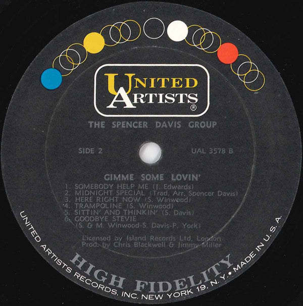 The Spencer Davis Group : Gimme Some Lovin' (LP, Album, Mono, Abb)