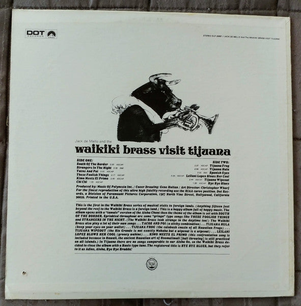 Waikiki Brass With Jack De Mello : The Waikiki Brass Visit Tijuana (LP, Album)