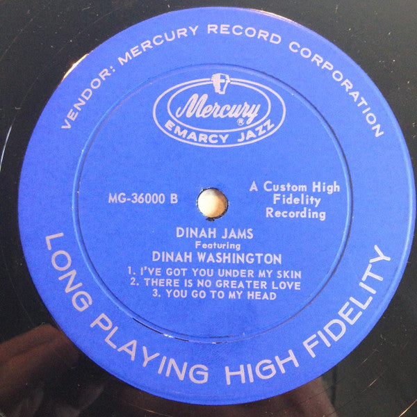Dinah Washington : Dinah Jams (LP, Album, Mono, RE)