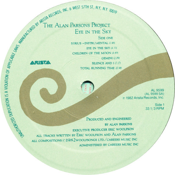 The Alan Parsons Project : Eye In The Sky (LP, Album, Ele)