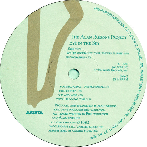 The Alan Parsons Project : Eye In The Sky (LP, Album, Ele)