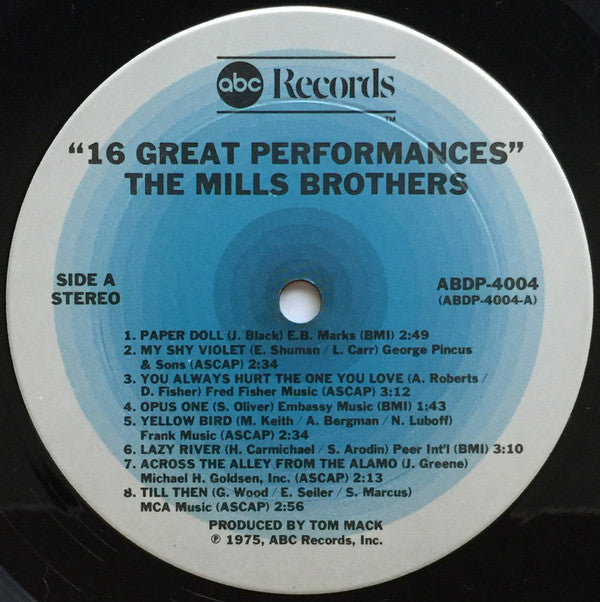 The Mills Brothers : Sixteen Great Performances (LP, Comp)