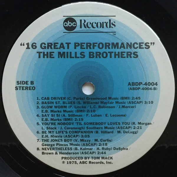 The Mills Brothers : Sixteen Great Performances (LP, Comp)