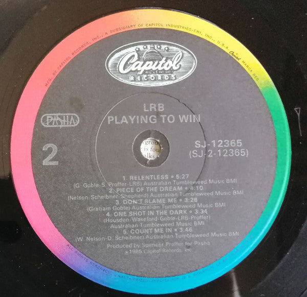 LRB* : Playing To Win (LP, Album)