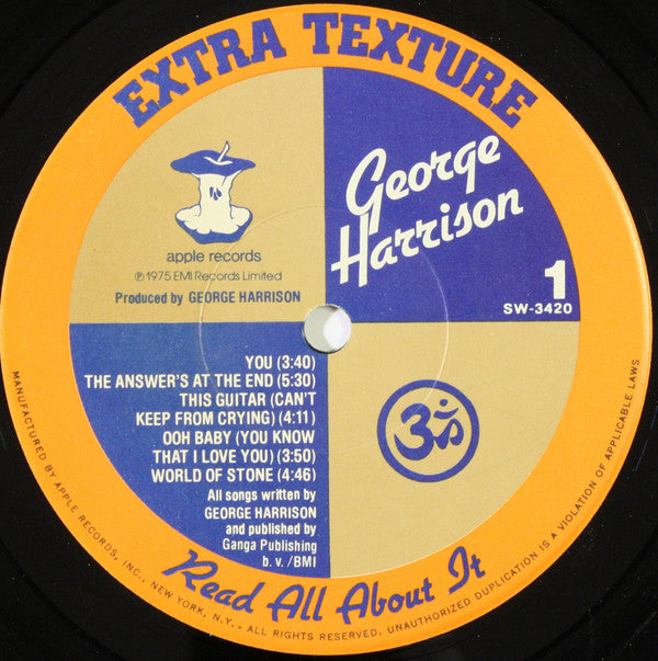 George Harrison : Extra Texture (Read All About It) (LP, Album, Jac)
