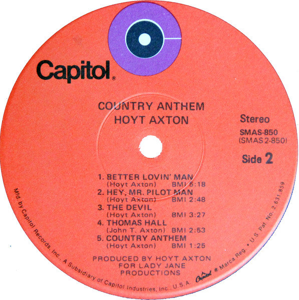 Hoyt Axton : Country Anthem (LP, Album)
