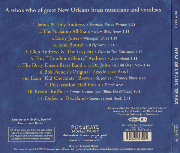 Various : New Orleans Brass (CD, Comp, Enh)
