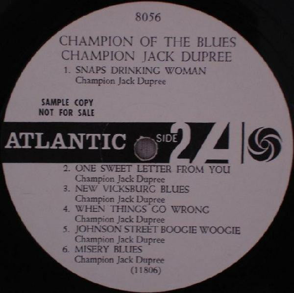 Champion Jack Dupree : Champion Of The Blues (LP, Album, Promo)