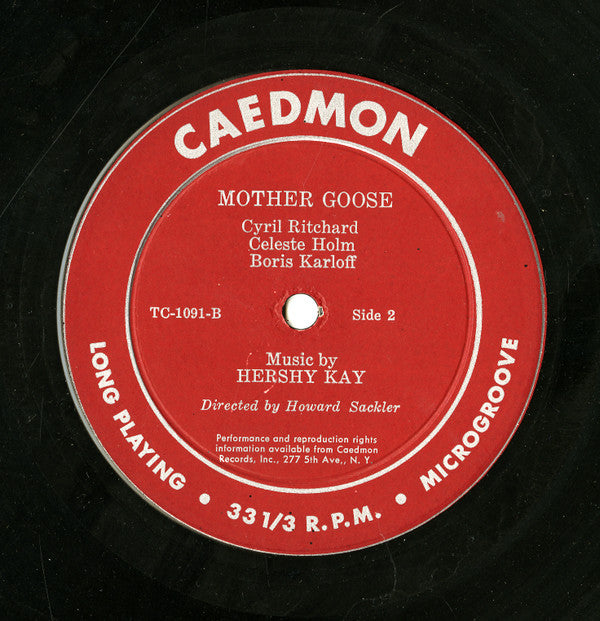 Cyril Ritchard, Celeste Holm, Boris Karloff, Howard O. Sackler*, Hershy Kay : Mother Goose (LP, Mono)