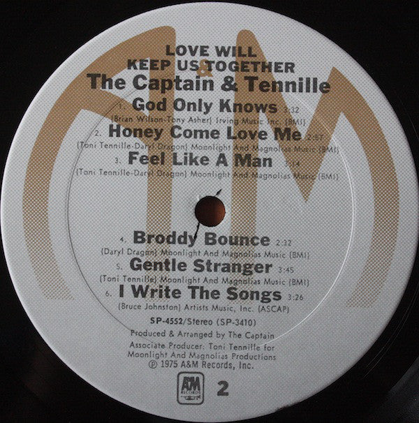 Captain & Tennille* : Love Will Keep Us Together (LP, Album, Pit)