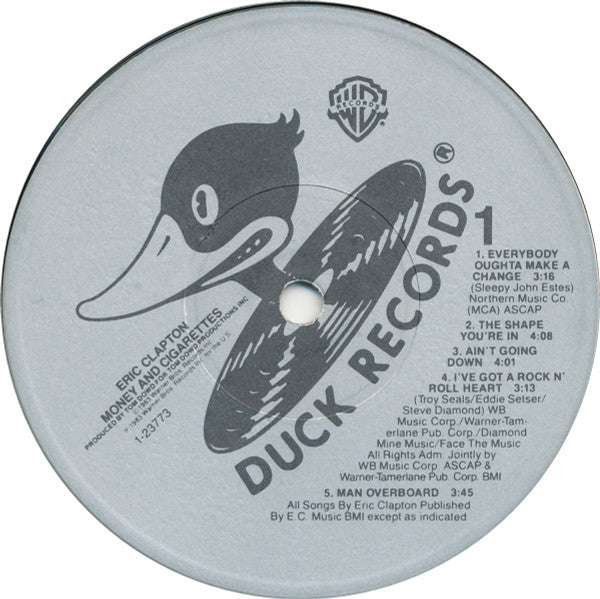 Eric Clapton : Money And Cigarettes (LP, Album, Win)