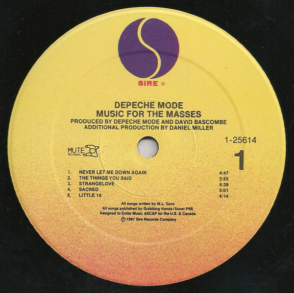 Depeche Mode : Music For The Masses (LP, Album, SRC)