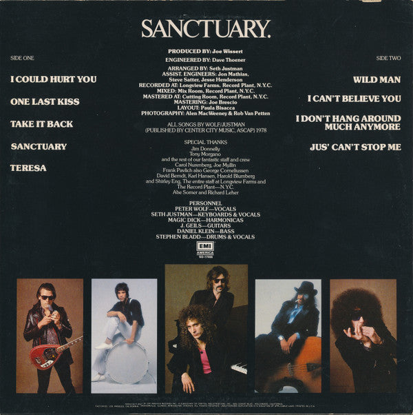 The J. Geils Band : Sanctuary. (LP, Album, Jac)