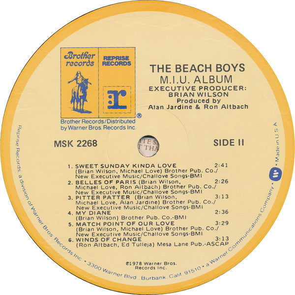 The Beach Boys : M.I.U. Album (LP, Album, LA )