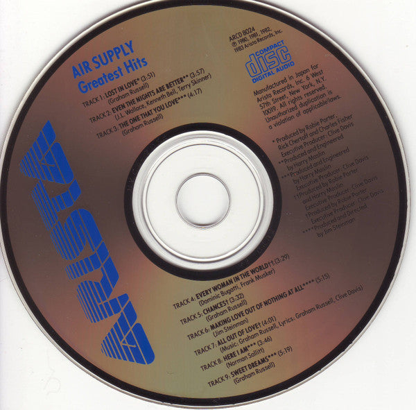 Air Supply : Greatest Hits (CD, Comp)