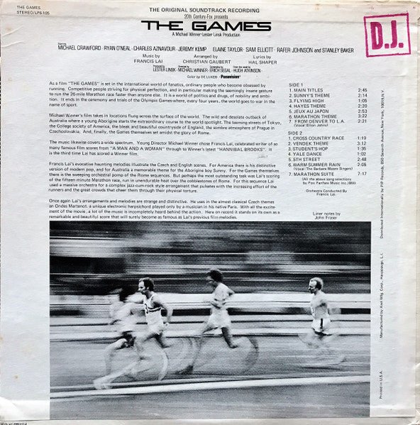 Francis Lai : The Games (LP, Album)