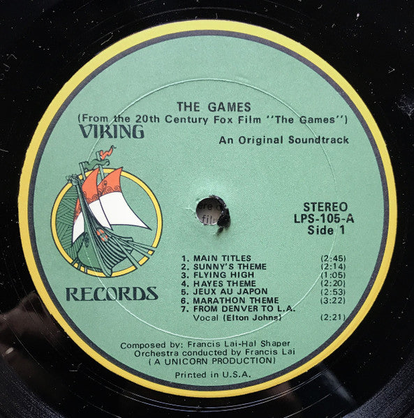 Francis Lai : The Games (LP, Album)