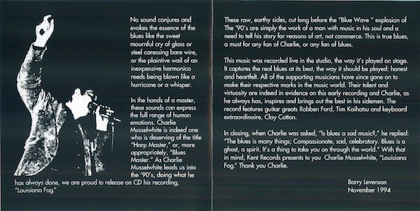 Charlie Musselwhite : Louisiana Fog (CD, Album, RE)