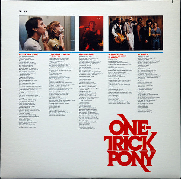 Paul Simon : One-Trick Pony (LP, Album, Jac)