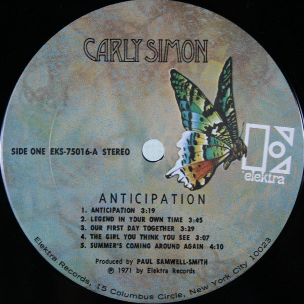 Carly Simon : Anticipation (LP, Album, Ter)