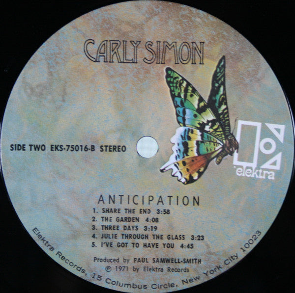 Carly Simon : Anticipation (LP, Album, Ter)