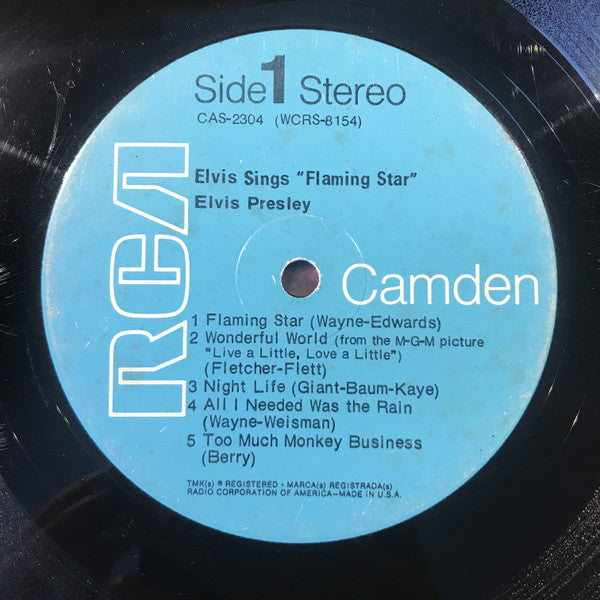 Elvis Presley : Elvis Sings Flaming Star (LP, Album, Ind)