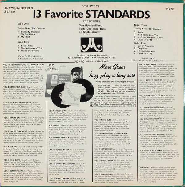 Jamey Aebersold : 13 Favorite Standards (2xLP)