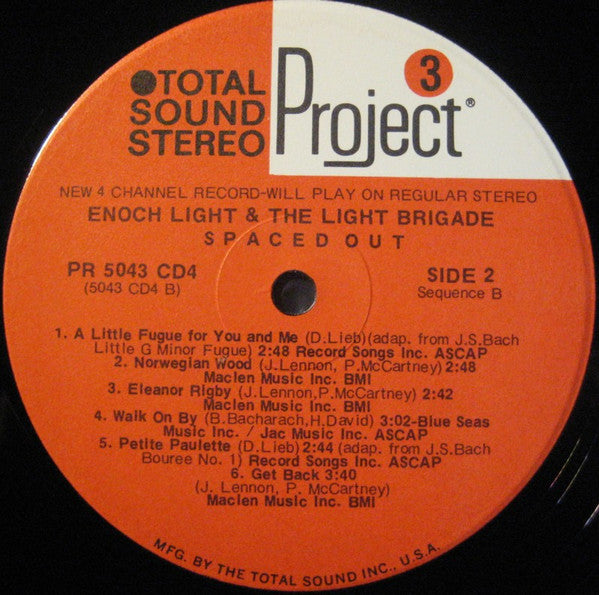 Enoch Light And The Light Brigade : Spaced Out (LP, Quad, Qua)